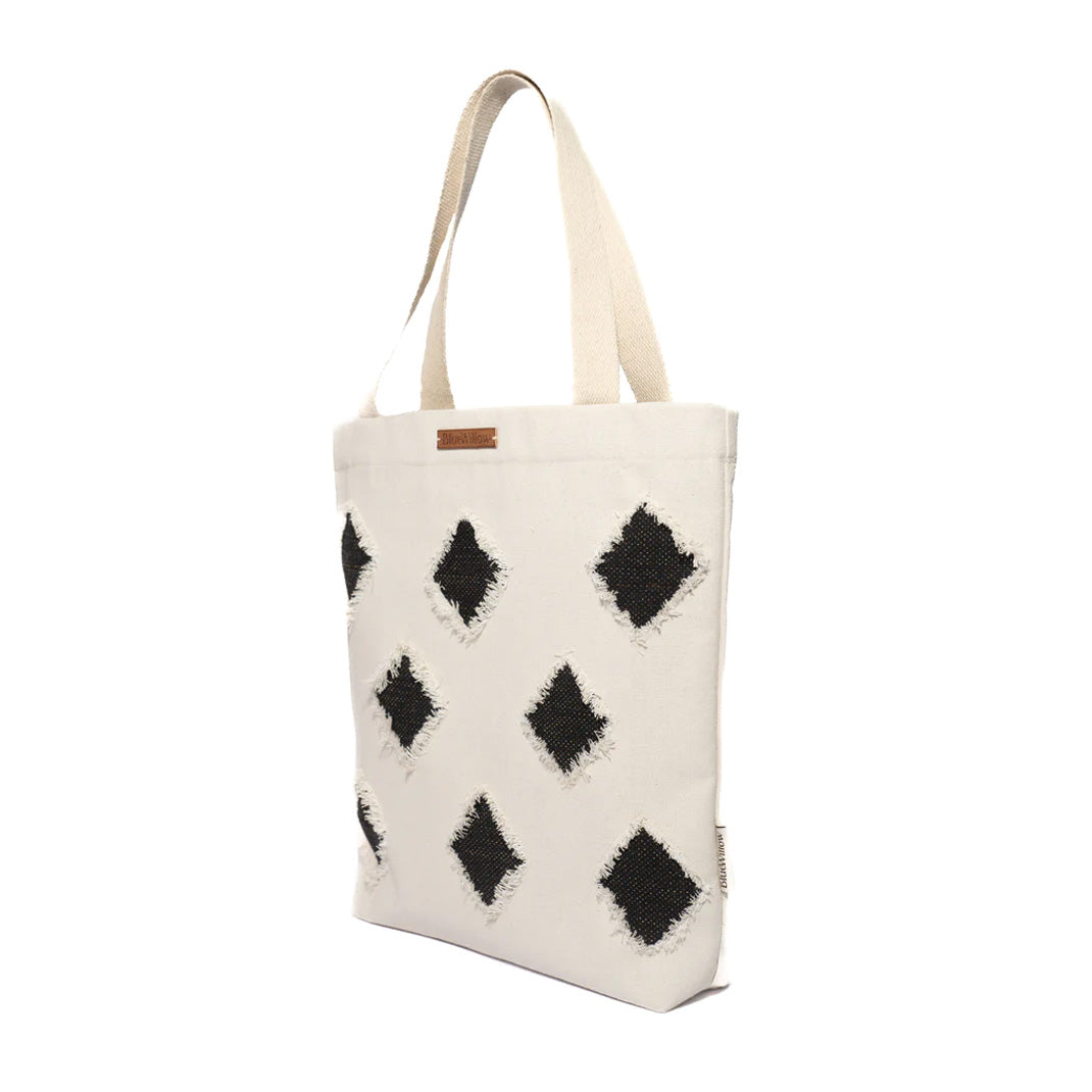 BlueWillow Black Fringe tote