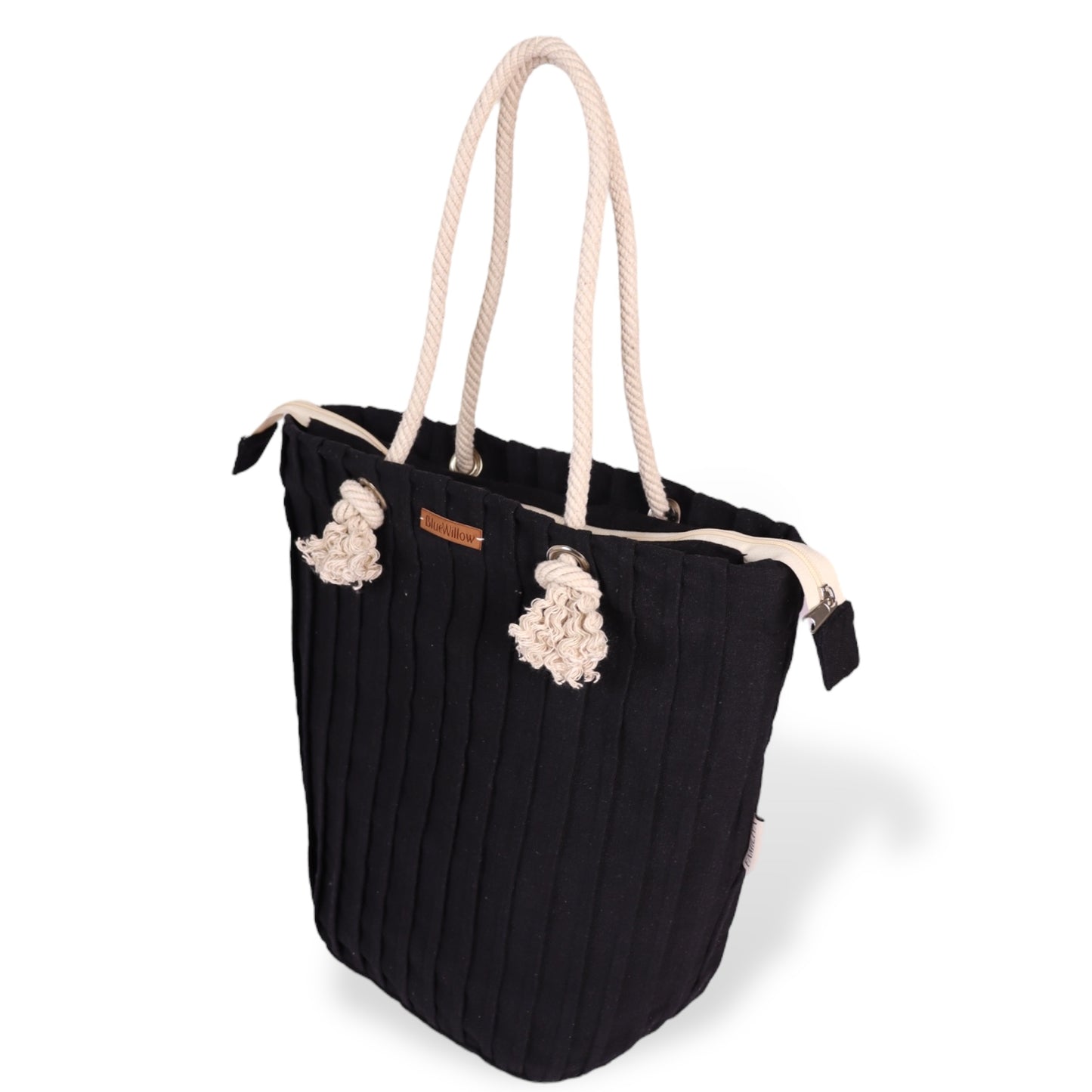 BlueWillow Pintuck tote | with zipper